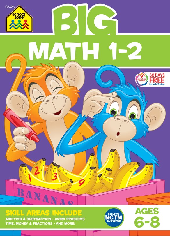 Couverture_School Zone Big Math 1-2 Workbook