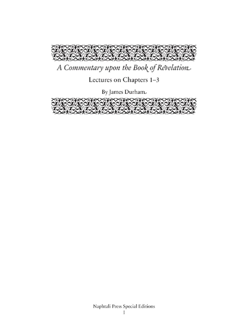 Couverture_A Commentary Upon the Book of the Revelation