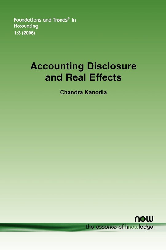 Front cover_Accounting Disclosure and Real Effects