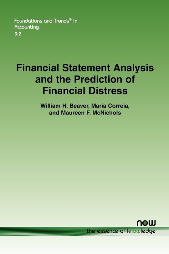 Front cover_Financial Statement Analysis and the Prediction of Financial Distress