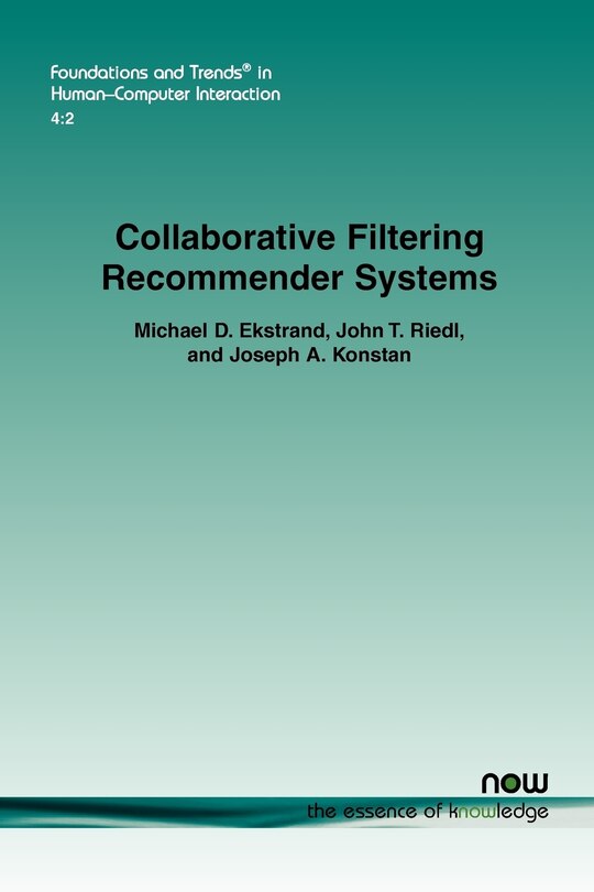 Front cover_Collaborative Filtering Recommender Systems