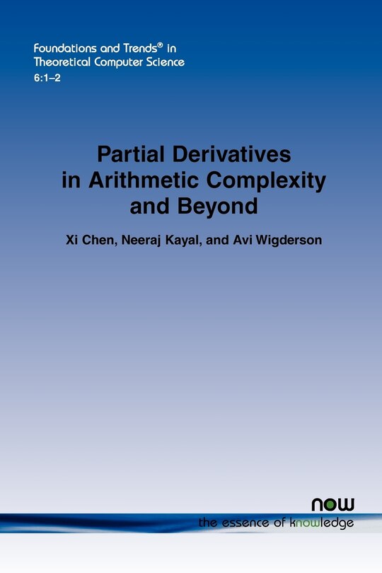 Front cover_Partial Derivatives in Arithmetic Complexity and Beyond