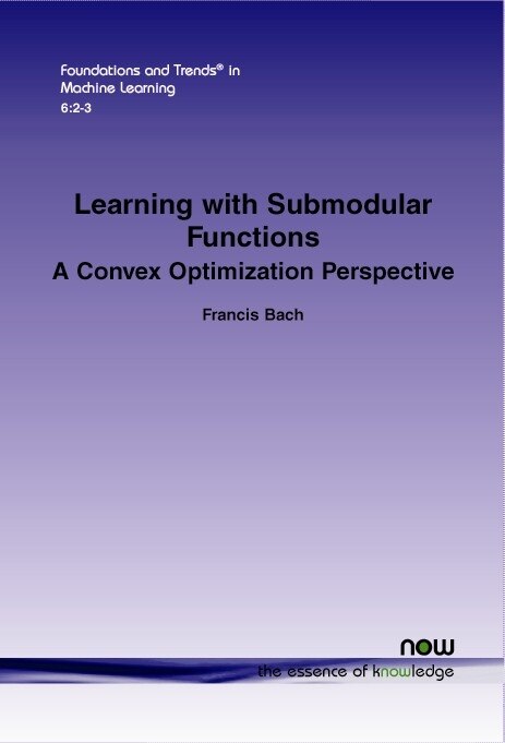 Front cover_Learning with Submodular Functions