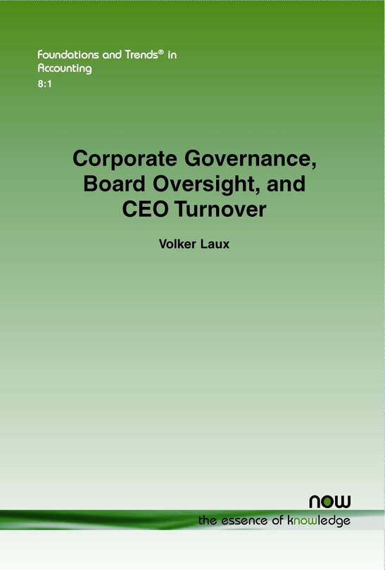 Front cover_Corporate Governance, Board Oversight, and CEO Turnover