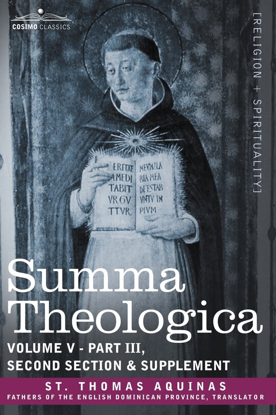 Front cover_Summa Theologica, Volume 5 (Part III, Second Section & Supplement)