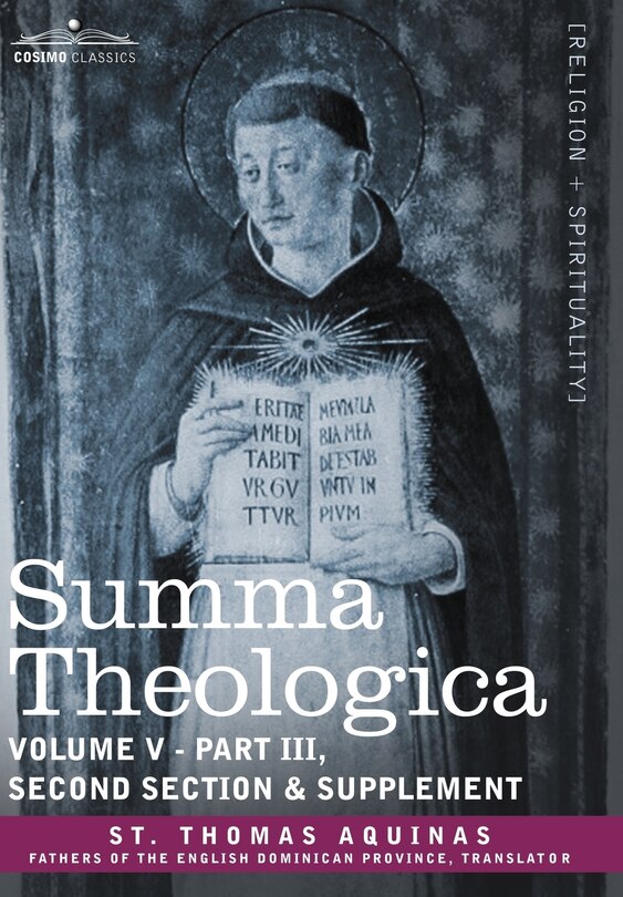 Front cover_Summa Theologica, Volume 5 (Part III, Second Section & Supplement)