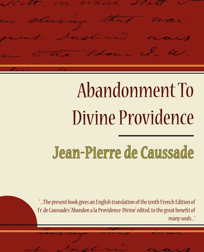 Couverture_Abandonment to Divine Providence - Jean-Pierre de Caussade