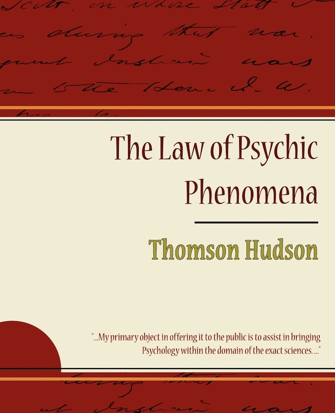 Front cover_The Law of Psychic Phenomena - Thomson Hudson