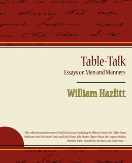 Front cover_Table-Talk, Essays on Men and Manners