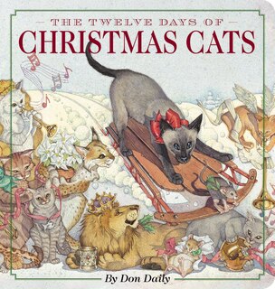 Front cover_The Twelve Days of Christmas Cats Oversized Padded Board Book