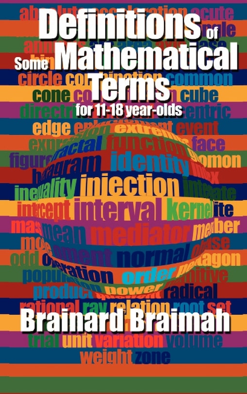 Couverture_Definitions of Some Mathematical Terms for 11-18 Year Olds