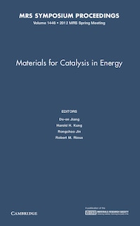 Materials for Catalysis in Energy: Volume 1446