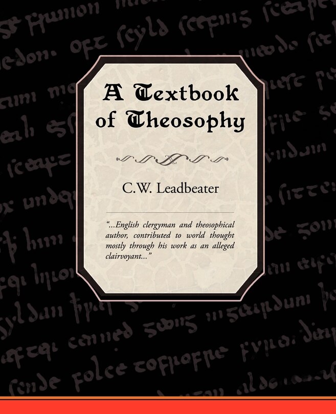 Front cover_A Textbook of Theosophy
