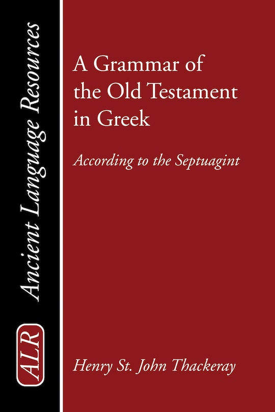 Front cover_A Grammar of the Old Testament in Greek