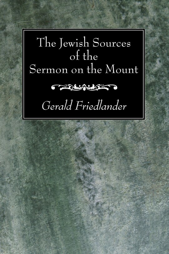 Couverture_The Jewish Sources of the Sermon on the Mount