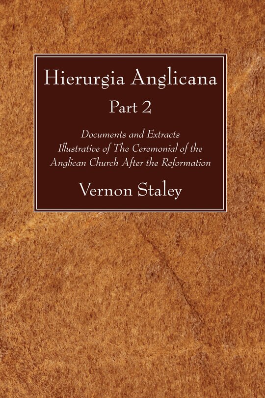 Front cover_Hierurgia Anglicana, Part 2