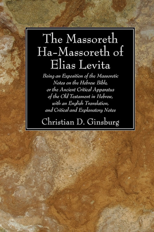 Front cover_The Massoreth Ha-Massoreth of Elias Levita