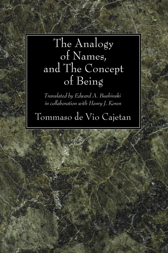 Front cover_The Analogy of Names and the Concept of Being