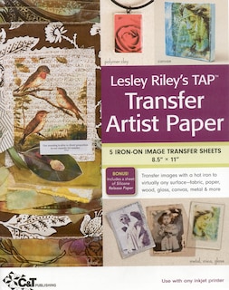 Lesley Riley's TAP Transfer Artist Paper 5-Sheet Pack: 5 Iron-on Image Transfer Sheets 8.5 x 11