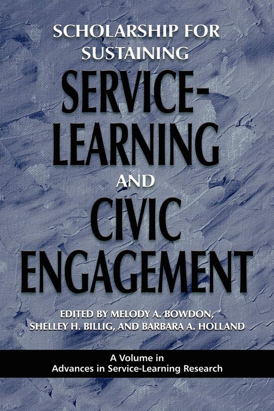 Couverture_Scholarship for Sustaining Service-Learning and Civic Engagement