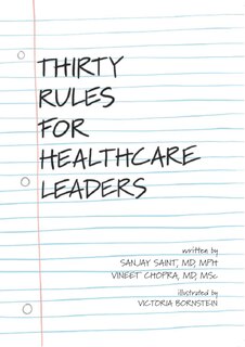 Front cover_Thirty Rules For Healthcare Leaders