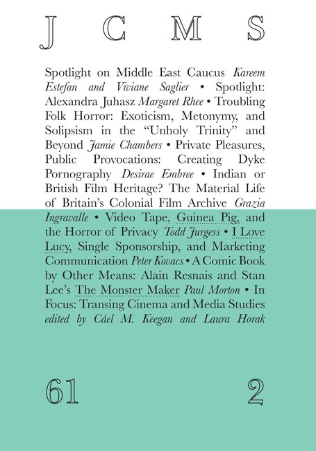 Journal Of Cinema And Media Studies, Vol. 61, No.2