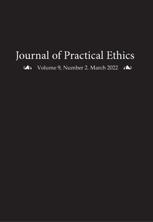 Front cover_Journal of Practical Ethics, Vol. 9, No. 2