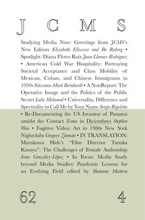Front cover_Journal of Cinema and Media Studies, vol. 62, no. 4