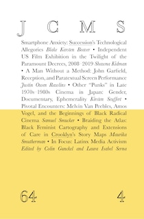 Front cover_Journal of Cinema and Media Studies, vol. 64, no. 4