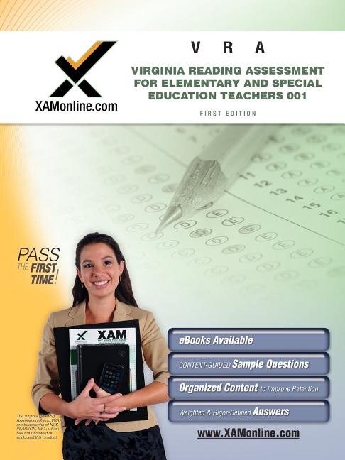 Couverture_VRA 001 Virginia Reading Assessment for Elementary and Special Education Teachers Teacher Certification Test Prep Study