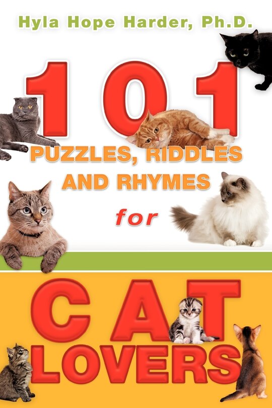 Front cover_101 Puzzles, Riddles and Rhymes for Cat Lovers