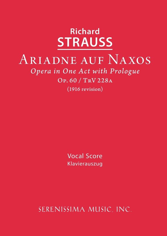 Front cover_Ariadne auf Naxos, Op.60