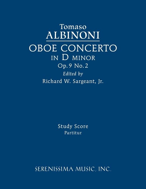 Oboe Concerto in D minor, Op.9 No.2: Study score