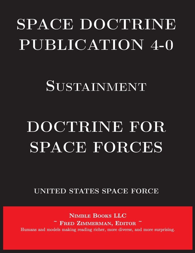 Front cover_Space Doctrine Publication 4-0 Sustainment