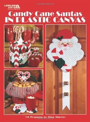 Candy Cane Santas in Plastic Canvas