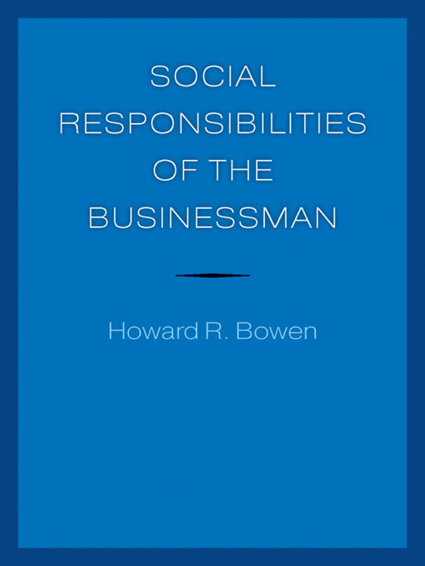 Front cover_Social Responsibilities Of The Businessman