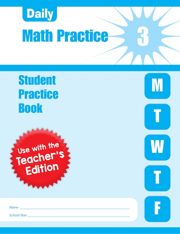 Front cover_Daily Math Practice, Grade 3 Student Edition Workbook