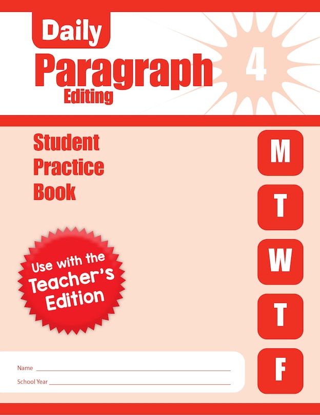Couverture_Daily Paragraph Editing, Grade 4 Student Edition Workbook