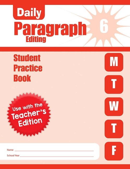 Couverture_Daily Paragraph Editing, Grade 6 Student Edition Workbook