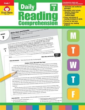 Daily Reading Comprehension, Grade 7 Te