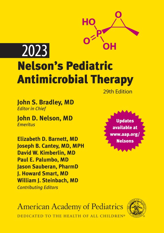 Front cover_2023 Nelson's Pediatric Antimicrobial Therapy