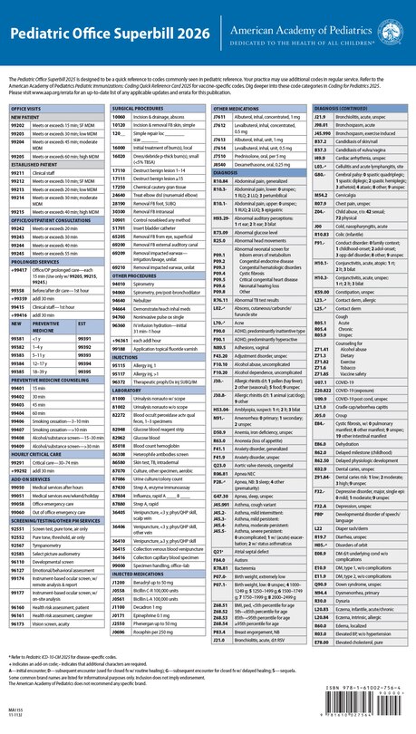 Couverture_Pediatric Office Superbill 2026