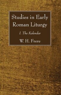 Couverture_Studies in Early Roman Liturgy