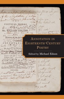 Couverture_Annotation In Eighteenth-century Poetry