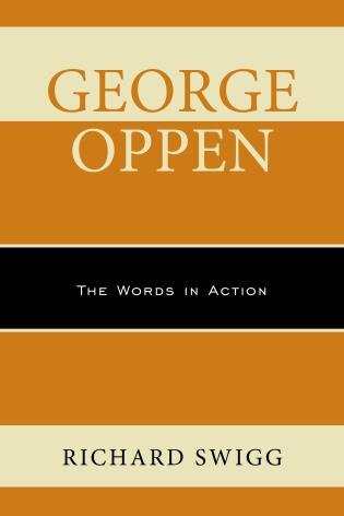 Couverture_George Oppen