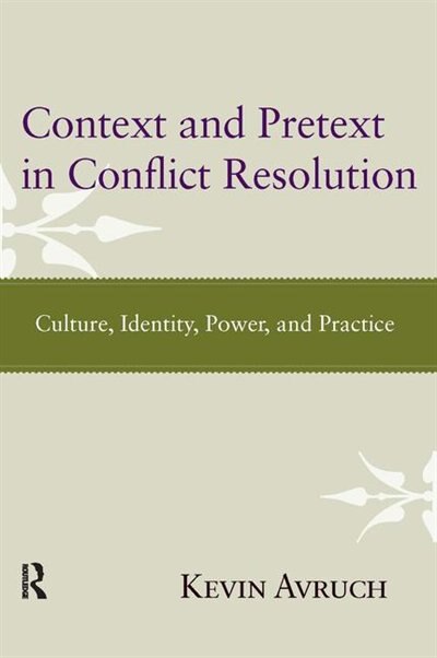 Front cover_Context and Pretext in Conflict Resolution