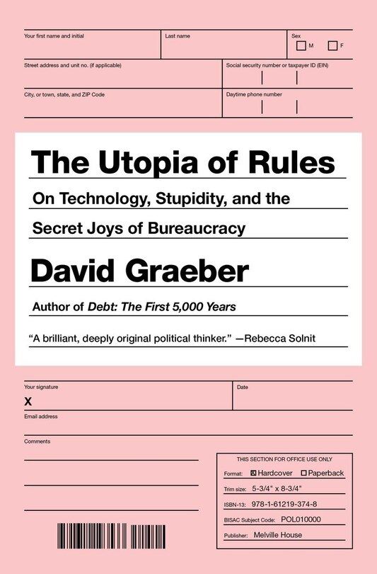Front cover_The Utopia Of Rules
