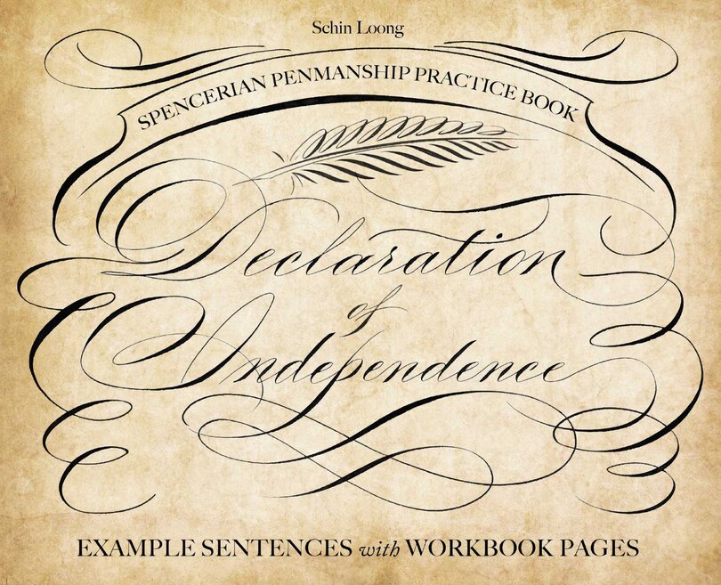 Front cover_Spencerian Penmanship Practice Book: The Declaration of Independence