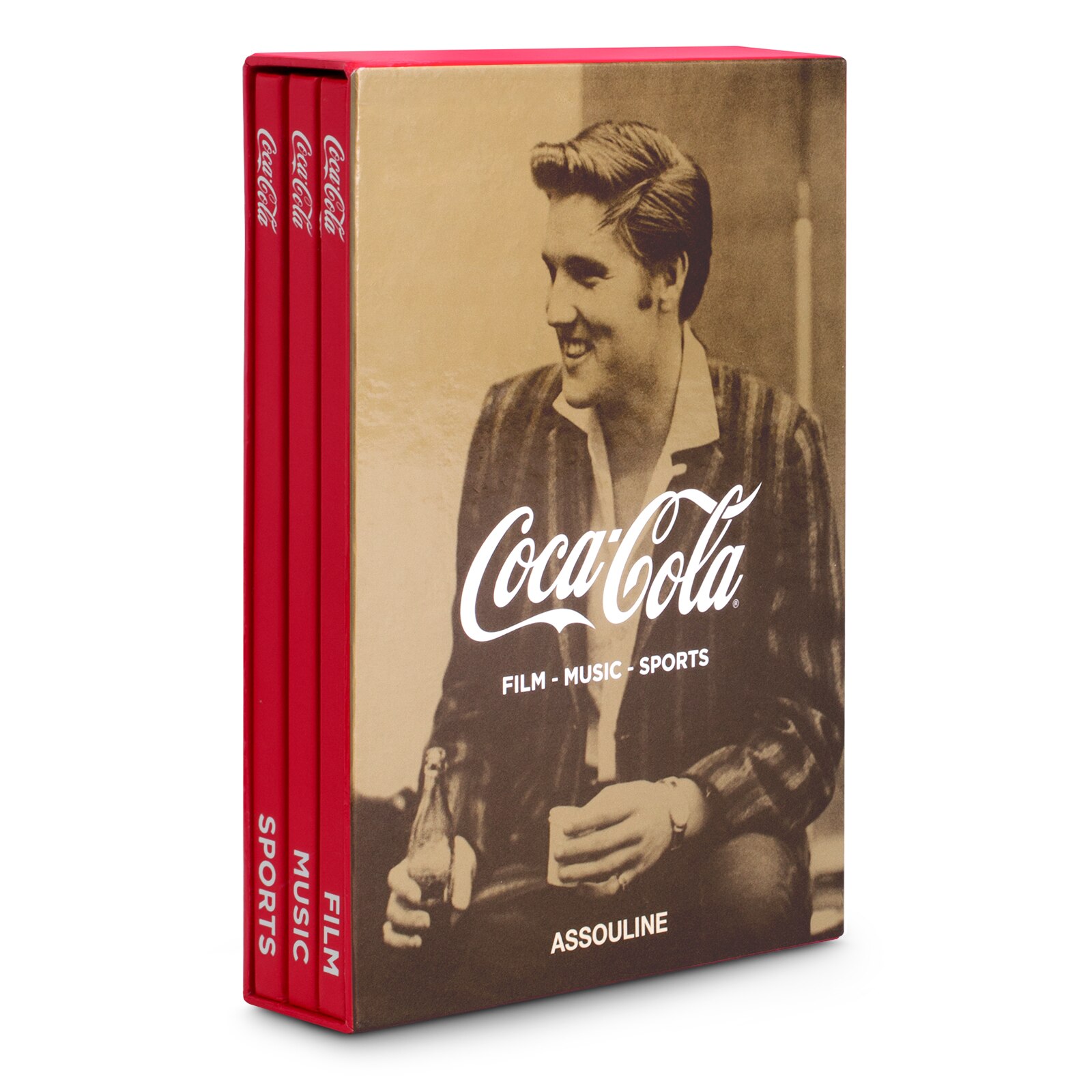 Coca-cola Set Of 3: Film, Music, Sports Book By Assouline, ('tc