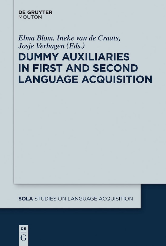 Couverture_Dummy Auxiliaries in First and Second Language Acquisition